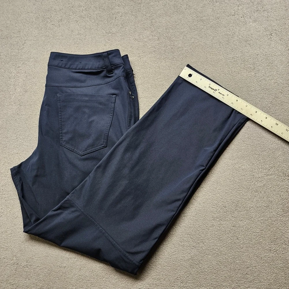 Lululemon Mens Commission‎ Pant Classic Navy Blue 36 Tech Chino Trousers LM5ADGT